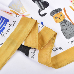 وشاح حريري مربّع للنساء 70*70 وشاح مطبوع على شكل حيوانات من QL من المصنع - Product Image 3