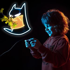 OIZEGO Bat Neon Light Décoration murale LED en acrylique pour chambre à coucher, bar, pub, restaurant - Product Image 2