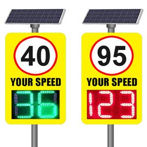 رادار متغيرة على أساس الرسائل الطريق السريع سرعة كاميرا تحذير إشارة مرور الطاقة الشمسية سرعة علامة الحد الأقصى للسرعة أدى توقيع - Product Image 1
