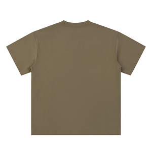 T-shirt décontracté à manches courtes pour jeunes hommes, 100 % coton, couleur unie, coupe ample et respirante, vente en gros - Product Image 6