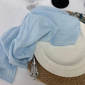 Serviettes en tissu de fromage en coton de haute qualité Serviettes brodées à la main pour les mariages et les fêtes Nappe lavable - Product Image 5