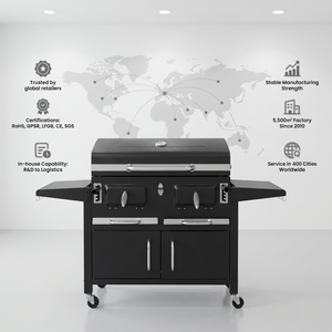 <span class=keywords><strong>Barbecue</strong></span> au <span class=keywords><strong>charbon</strong></span> de bois robuste et moderne avec armoire de rangement, chariot de <span class=keywords><strong>barbecue</strong></span> portable pour jardin, usine OEM - Product Image 1