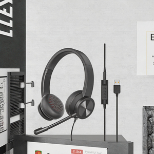 Nouveau <span class=keywords><strong>Casque</strong></span> Professionnel <span class=keywords><strong>Filaire</strong></span> USB <span class=keywords><strong>Haut</strong></span> <span class=keywords><strong>de</strong></span> <span class=keywords><strong>Gamme</strong></span> Bee H362 avec Micro Anti-Bruit pour Ordinateur et Centres d'Appels - Product Image 3