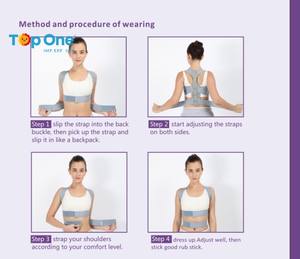 Top One Ceinture correctrice de Posture du haut du dos personnalisable Conception de corps droit réglable pour le soulagement des épaules Soutien du dos - Product Image 6