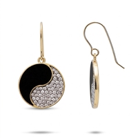 Bague signet Yin Yang en onyx noir