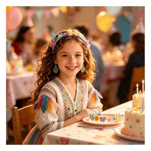Children DIY Headwear Design Pack Rainbow Unicorn Bow <b>Star</b> <b>Stickers</b> Satin Hoop Beauty Toy Gift Supplies Crafts - Product Image 4