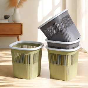 Poubelle rectangulaire de grande capacité, bac à déchets d'intérieur pour la maison, la cuisine, la salle de bain, le salon, la chambre à coucher, le bureau - Product Image 1