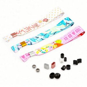 Pulseras de Tela de Alta Calidad para Eventos y Festivales/Pulseras Tejidas de Poliéster/Brazaletes de Tela - Product Image 6