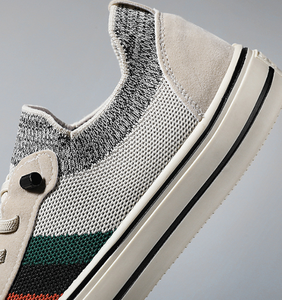 Wholesale Custom Breathable Knit Mesh Suede Patchwork Color <b>Block</b> Lightweight Vulcanized Men Casual Sport Sneakers Shoes - Product Image 6