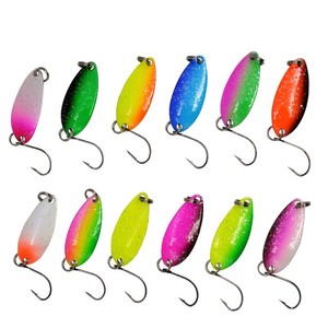 Nuovo cucchiaio OEM <span class=keywords><strong>esca</strong></span> da 3G 33MM di metallo colorato <span class=keywords><strong>esca</strong></span> artificiale <span class=keywords><strong>finta</strong></span> <span class=keywords><strong>esca</strong></span> per pesca al salmone trota - Product Image 1