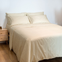Ensemble de housse de couette de qualité hôtelière, prêt à être expédié, durable, 100% coton, tissage uni 400T, écologique, luxueux, doux, style moderne