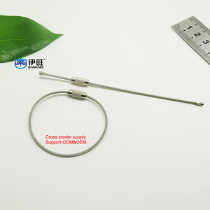 Bán buôn thép không gỉ vít khóa dây móc khóa cáp vòng chìa khóa - Product Image 1