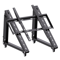 Support TV à roulettes pour téléviseurs de 32 à 70 pouces, chariot TV robuste à roulettes, support TV stable avec roulettes verrouillables