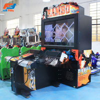 Machine d'arcade de tir à monnayeur Rambo First Blood avec écran LCD HD 55 pouces, double pistolet, jeu simulateur Stallone pour centre de divertissement