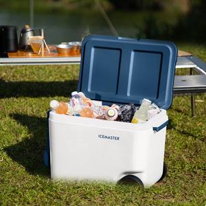 Glacière isotherme haut de gamme Icemaster sur roulettes, ensemble de glacières rigides en plastique isolées pour l'extérieur avec roulettes - Product Image 1