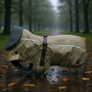 Abrigo para Perro Rouen Shelter Talla S 38 cm Arena Ropa Impermeable para Mascotas - Product Image 3