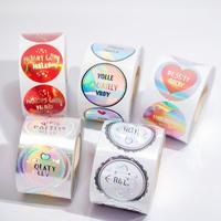 1000 autocollants adhésifs personnalisés imperméables orange vif pour la promotion de bougies, d'épicerie et de supermarchés