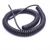 Câble spiralé résistant à la torsion Haoye PUR 2-12 cœurs IP67 5M Cycles Haute élasticité Câble d'alimentation à ressort Bras robotique 105 rotations