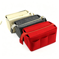 Sac organisateur en feutre, trousse de toilette multi-compartiments avec fermeture éclair pour les voyages et la maison