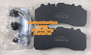 Plaquettes de frein à disque WVA29087 personnalisées en usine SUCAN pour camions européens Benz Volvo Scania MAN DAF <span class=keywords><strong>SAF</strong></span>, 70 000 kilomètres - Product Image 3