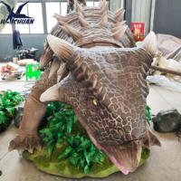Gerçek dinozor boyutunda Dino Park Lifesize dinozor robotu Animatronic Ankylosaurus