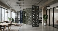 Écran Acoustique Suspendu Moderne pour Bureau avec Cloison en Feutre PET pour l'Absorption Sonore et l'Intimité, Utilisation Extérieure