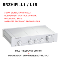 BRZHIFI L1B BT 5.0 çözme A sınıfı Preampifier 21 amplifikatör kurulu 2.1 kanal tiz bas ve orta ayar hifi ön amp