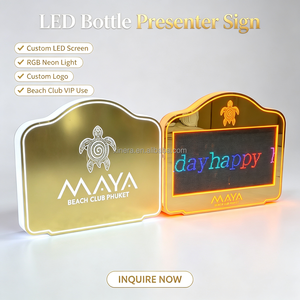 ป้ายแสดงข้อความ LED แบบพกพา ชาร์จไฟได้ ตั้งโปรแกรมได้ สำหรับบริการขวด VIP  กระดานแสดงผลแบบดิจิทัล LED แบบพกพา  สำหรับแสดงข้อความบนขวด - Product Image 6