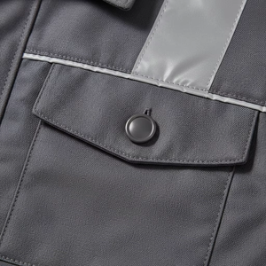Combinaison de travail réfléchissante bleue pour hommes, uniforme de sécurité en coton avec bandes argentées pour usage industriel, nylon/polyester/coton/personnalisé - Product Image 6