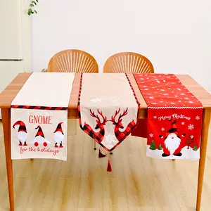 Sinyoo New Applique Bestickter Tisch läufer für ältere Menschen Schneeflocke Kreativer europäischer Weihnachts-Luxus-Tisch läufer