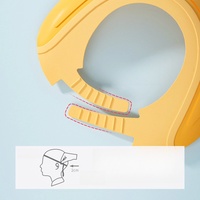 Gorro de Baño para Bebés, Diseño de Moda, Corona Azul de Plástico, Dibujos Animados, Uso Sanitario, para Lavar el Cabello, Gorro de Ducha para Bebés