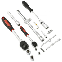 Kit de réparation domestique 108 pièces OEM en acier au carbone chromé robuste, comprenant marteau, tournevis, ruban à mesurer, boîte à outils portable et mallette rigide