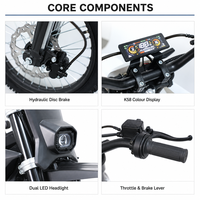 Moto tout-terrain électrique M7 Ultra 2800W 7000W de pointe, moteur central, suspension à amortisseur à air 25AH, pour adolescents, motocross, fournisseur OEM en gros