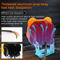 Projecteur de brouillard LELANPU 4x4 10/4 pouces, phare de travail LED laser pour camion, moto, type « Devil's Eye », 1 lentille, pour voiture Hella