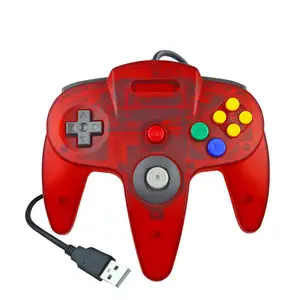 Controle de jogos retrô usb n64, joystick clássico para pc com fio, não compatível com controle de computador