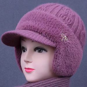 Nouvelle casquette tricotée unisexe automne-hiver, chaude et décontractée, avec doublure en velours épais, protection des oreilles, motif camouflage à carreaux et nœuds, pour la plage et les affaires - Product Image 2