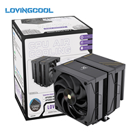 Refroidisseur de processeur Lovingcool haute performance avec double ventilateur ARGB de 120 mm, 6 caloducs, compatible avec les sockets LGA1700/1200 AM5/AM4, refroidisseur d'air LED
