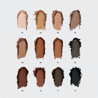 Palette d'ombres à paupières classiques glamour Pudaier avec logo personnalisé, 12 couleurs, imperméable, longue tenue, vegan, palette d'ombres à paupières mates, marque privée