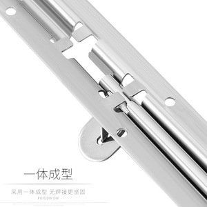 Loquet de porte antivol en acier inoxydable 304 de style ancien, boulon apparent, pour fenêtres en bois, épaissi des deux côtés, avec cadenas - Product Image 6