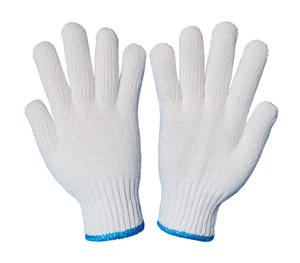 Guantes de jardinería Industrial duraderos de mano de obra de alta calidad Guantes de punto de algodón blanco 100% - Product Image 3