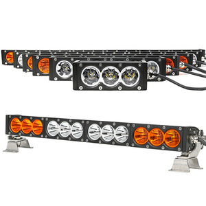 Barras de luz LED todoterreno de 180W, focos de camión de tira amarilla y blanca con iluminación de barra de red de coche modificada - Product Image 1