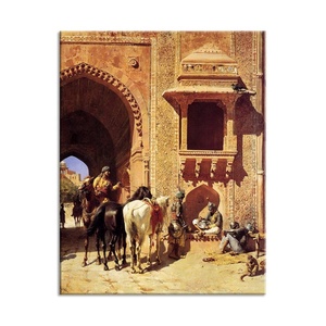 Pintura al Óleo Islámica Árabe Antigua Hecha a Mano 45850, Pintura al Óleo del Corán Árabe 45850 45850 - Product Image 1