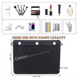 Étui organisateur pour <span class=keywords><strong>iPad</strong></span> en silicone avec logo personnalisé - <span class=keywords><strong>Pochette</strong></span> zippée étanche pour tablette, documents, papeterie, cadeau d'entreprise - Product Image 6