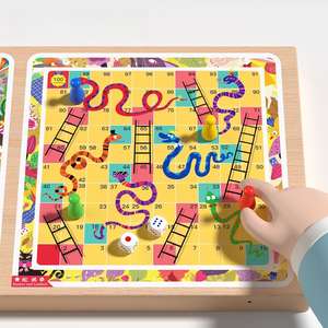 Wholesale Hot Selling Football Bouncing Chess Puzzle Interactive <b>Wooden</b> Decompression <b>Catapult</b> Tabletop Game Toy Educational - Product Image 6