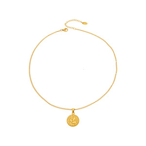 Minimalist Light Luxury Trendy 3D Wing Pendant Necklace Geometric Stainless Steel 18K Gold Plated Link Cross-Border Jewelry - Product Image 4