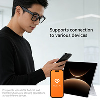 Lunettes Intelligentes avec Appel Vocal, Lampe Torche Haute Intensité, Lunettes Vidéo Portables pour Utilisation en Extérieur