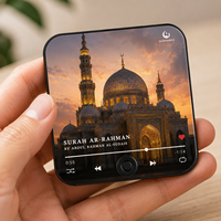 Magnet Kulkas Akrilik Dekoratif dengan Induksi NFC, Foto Custom, Surah Quran, untuk Hadiah Muslim