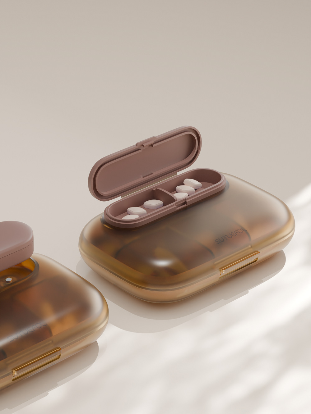 6 carrés marron