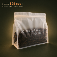 Sac d'emballage de café de luxe personnalisé de 1 kg, surface en papier kraft avec système de valve pour la fraîcheur, sac à café