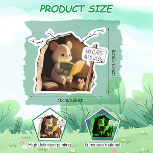 <span class=keywords><strong>Stickers</strong></span> muraux personnalisés en 3D Sticker mural amusant maison ou bureau Art décoratif trou de souris le trou de souris autocollant mural pour la maison - Product Image 2